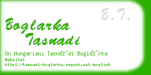boglarka tasnadi business card
